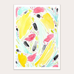 Abstract Watercolor Spring Time