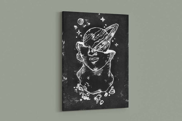 Cult Rekla Mind expansion Black Ink Canvas Wall Mockup For Web