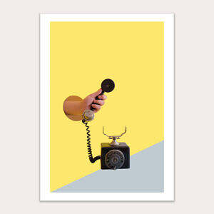 Vintage Telephone Pop Art