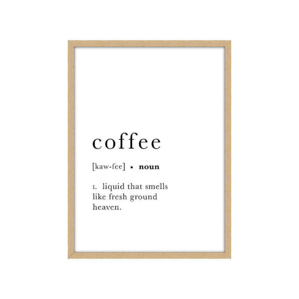 Coffee Dictionary Design Framed for web