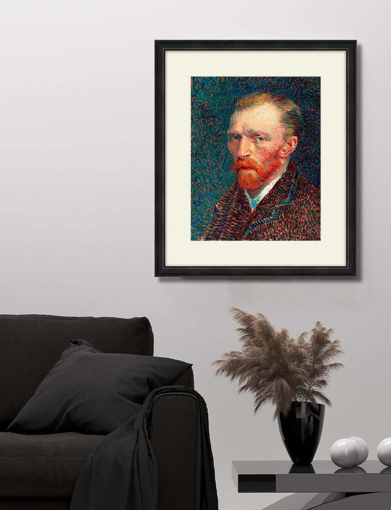 Vincent Van Gogh Self Portrait 1887 Wall Mockup