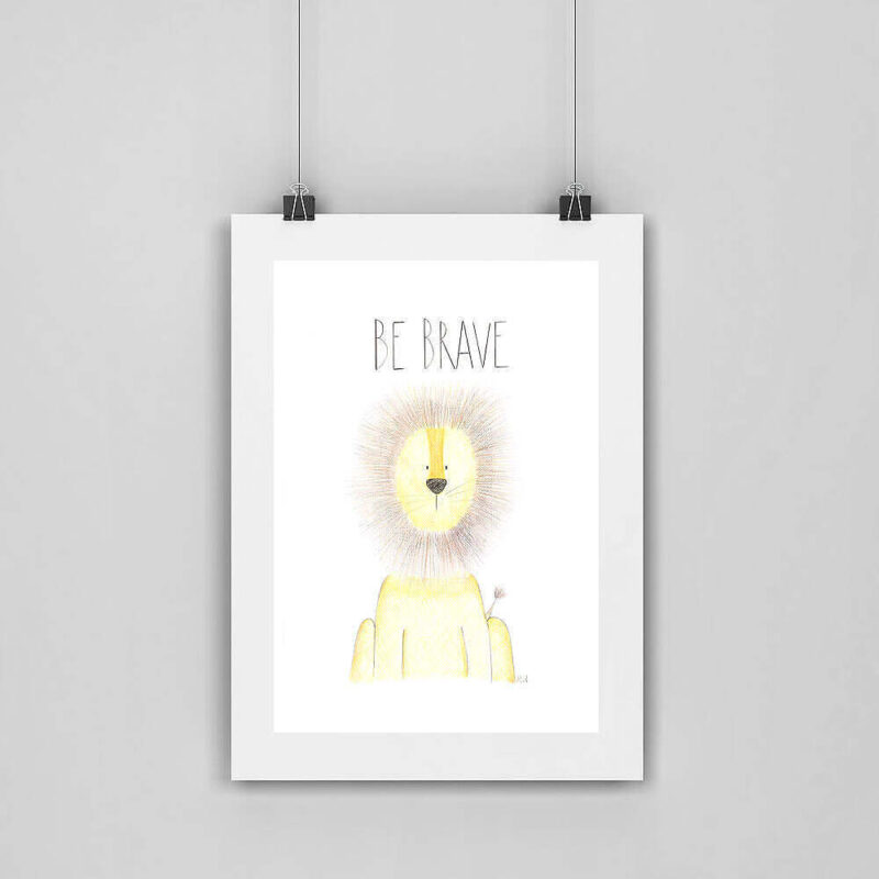 Be Brave By Maria Anni Poster Mockup