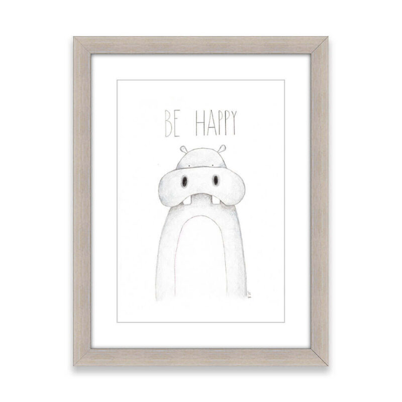 Be Happy By Maria Anni Framed Mockup