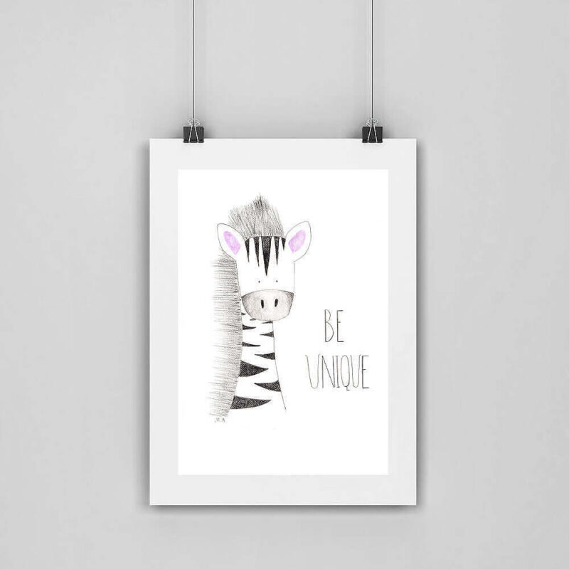 Be Unique By Maria Anni Poster Mockup
