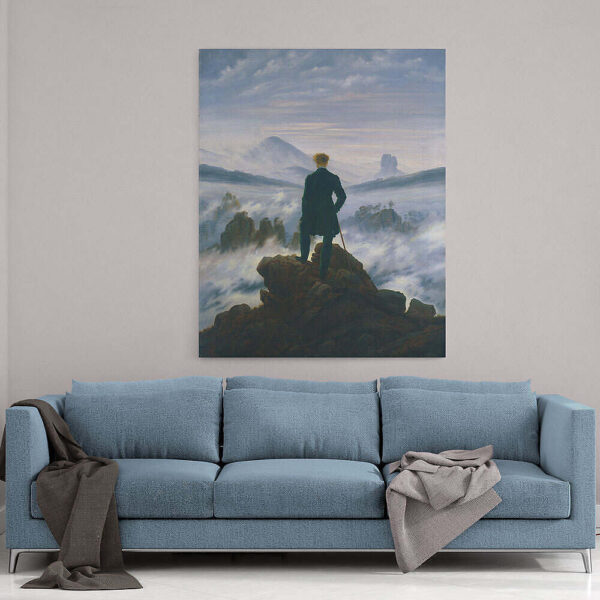 Caspar David Friedrich Wanderer Canvas Sofa Mockup For Web