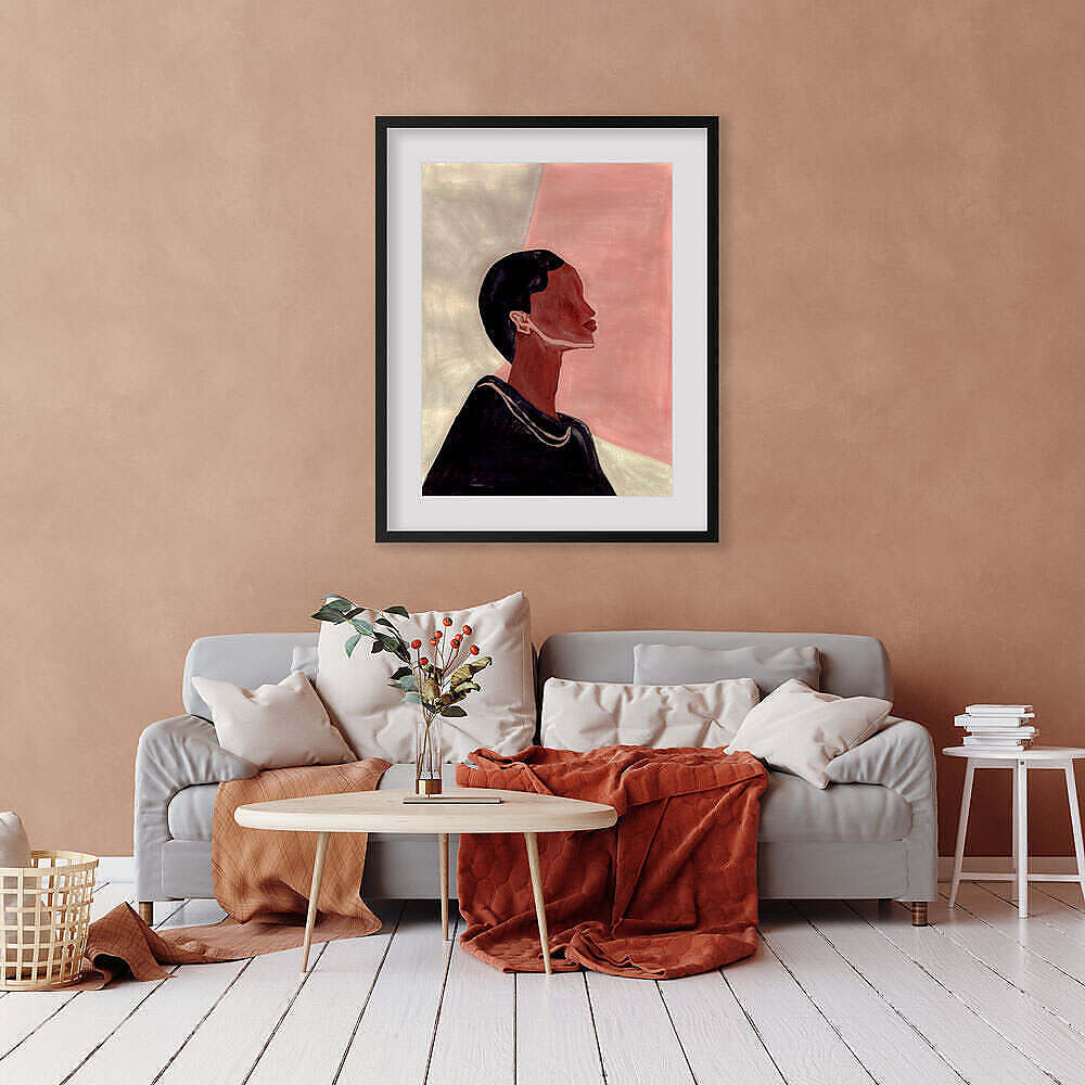 Maria Anni African Woman Profile Wall Mockup Final