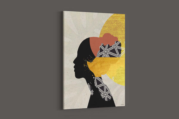 Ikonolexi African Woman Wall Canvas Mockup for Web
