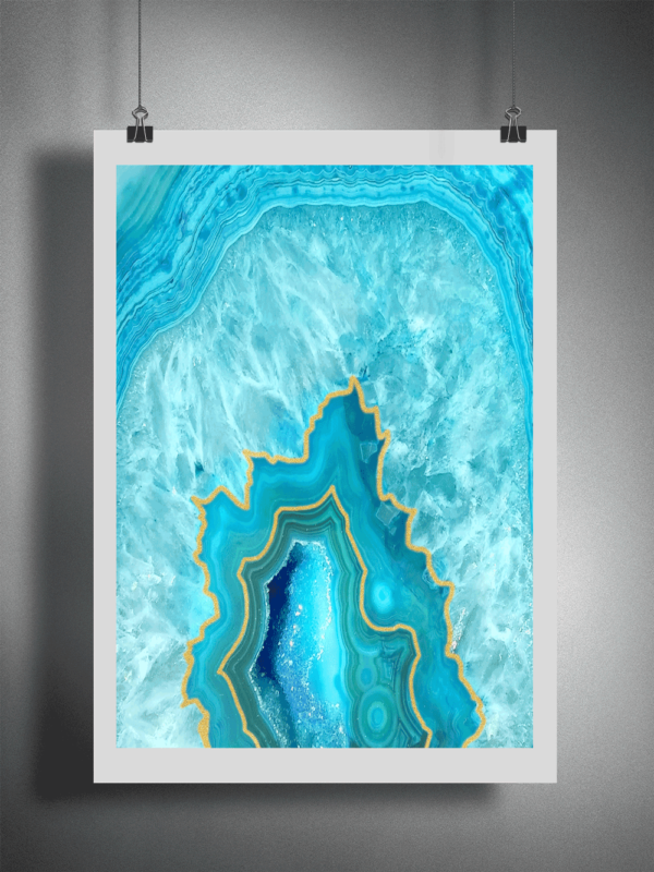Ikonolexi Blue Agate Poster Mockup For Web