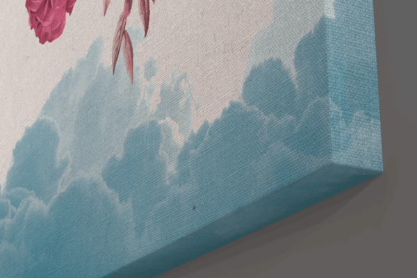 Ikonolexi Floral Clouds Canvas Mockup Closeup For Web