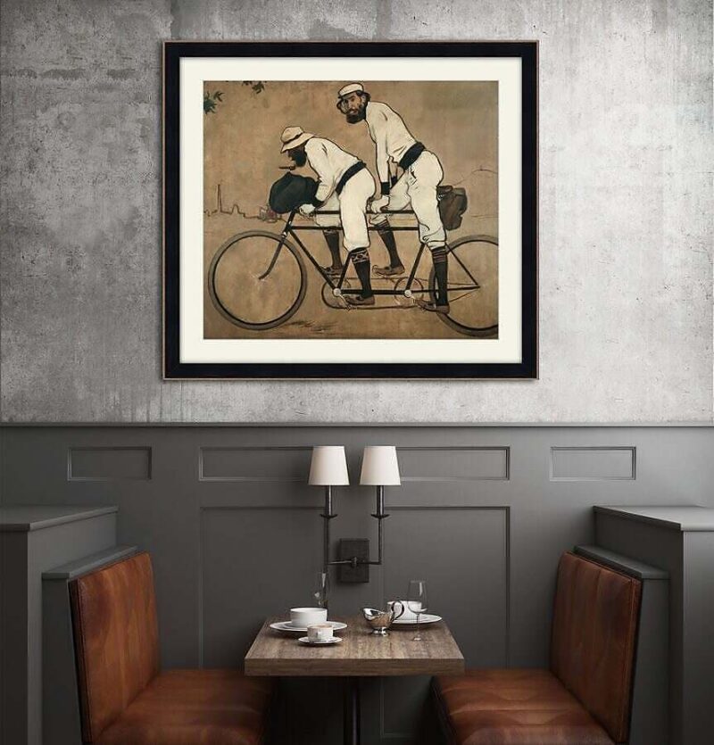 Ramon Casas Tandem Bike Wall Framed Mockup for Web 2 e1584964479776
