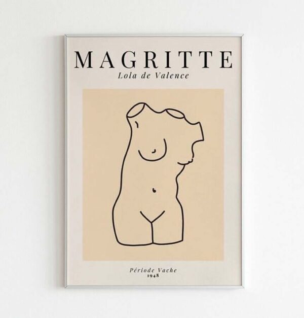 Rene Magritte Exhibition Poster Framed For Web e1611787579207