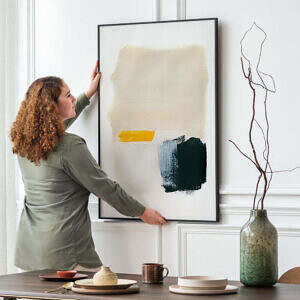 7. Mustard and Cypress Green Abstract Painting
