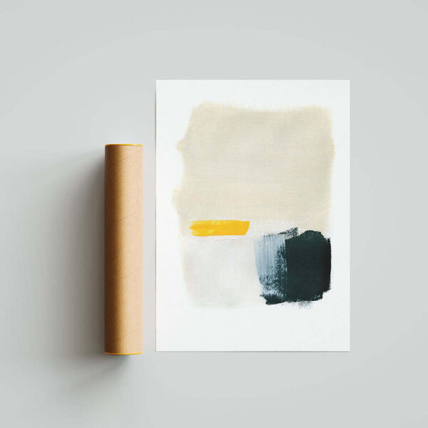 Poster 7 Mustard and Cypress Green Abstract Abstract