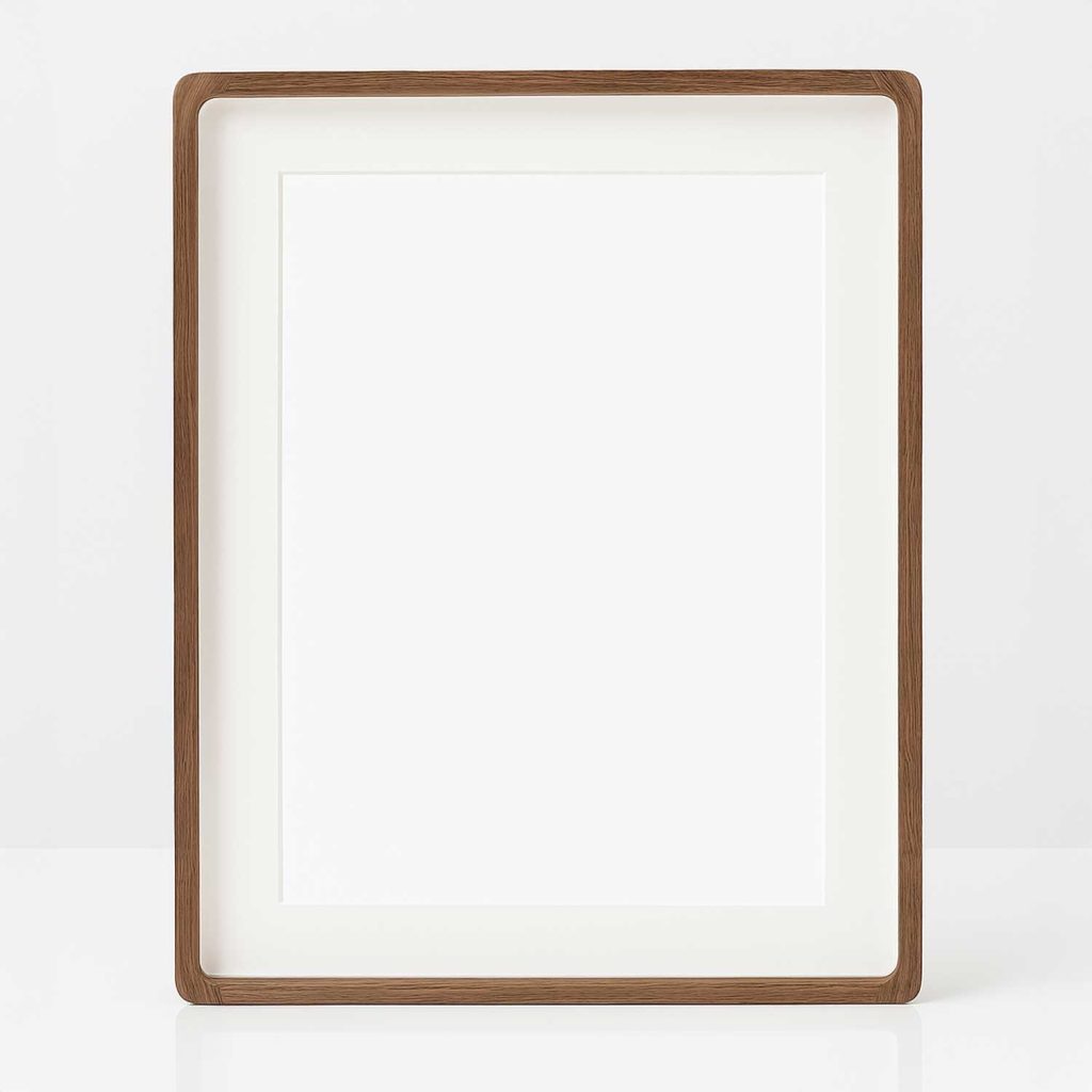 Special Design 1 Κορνίζα Κουτί μασίφ Καρυδιά με Βάθος και στρογγυλεμένες γωνίες Solid Walnut Box Frame With rounded corners and Spline Joints png